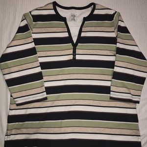 Green striped shirt